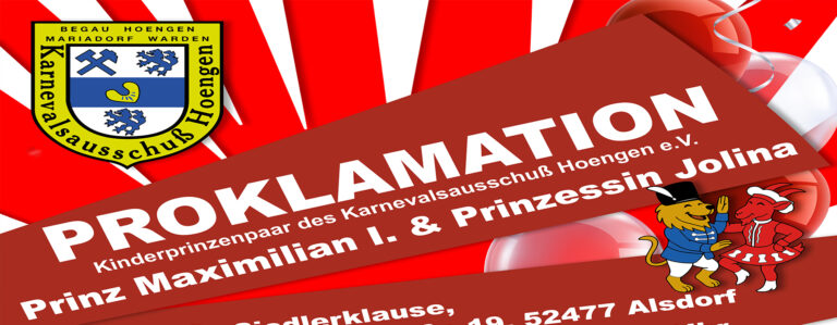 Proklamation Kinderprinzenpaar 2025